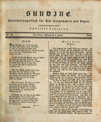 Sundine Mittwoch 3. Oktober 1838