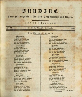 Sundine Mittwoch 19. Dezember 1838