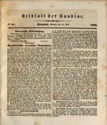 Sundine Montag 21. Mai 1838