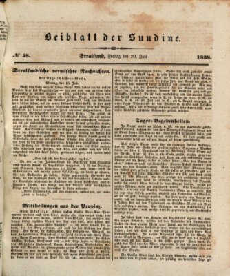Sundine Freitag 20. Juli 1838