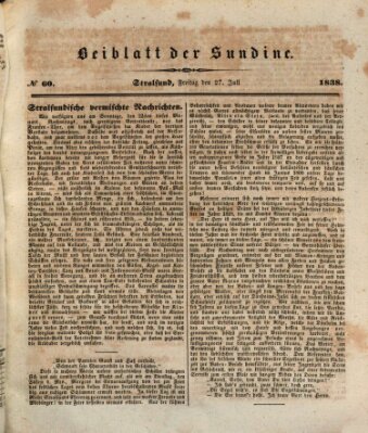 Sundine Freitag 27. Juli 1838