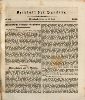 Sundine Freitag 24. August 1838