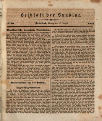 Sundine Montag 27. August 1838