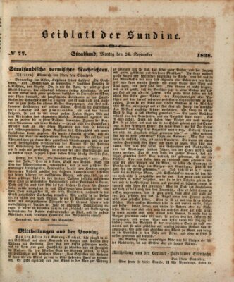 Sundine Montag 24. September 1838