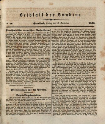 Sundine Freitag 28. September 1838