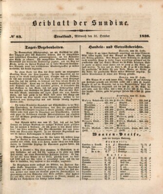 Sundine Mittwoch 31. Oktober 1838