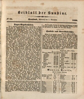 Sundine Mittwoch 7. November 1838