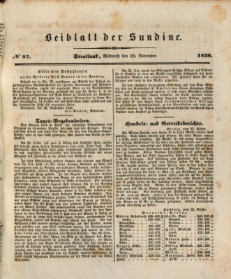 Sundine Mittwoch 28. November 1838