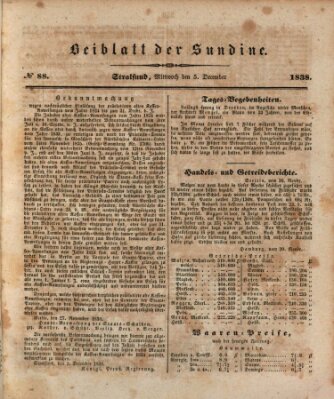 Sundine Mittwoch 5. Dezember 1838