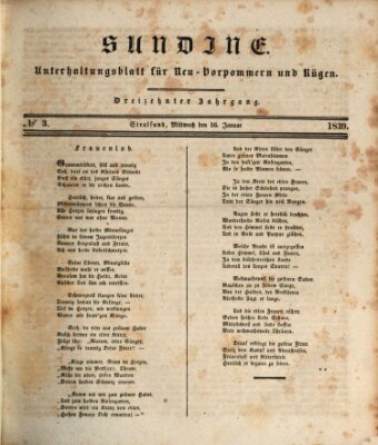 Sundine Mittwoch 16. Januar 1839