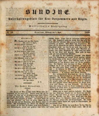 Sundine Mittwoch 3. April 1839