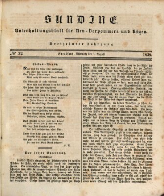 Sundine Mittwoch 7. August 1839