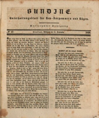 Sundine Mittwoch 11. September 1839