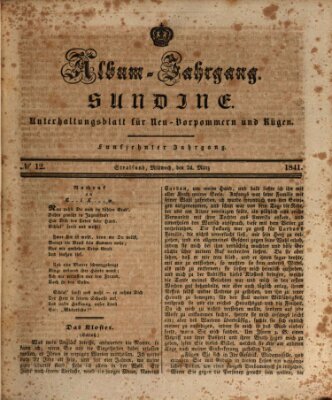 Sundine Mittwoch 24. März 1841