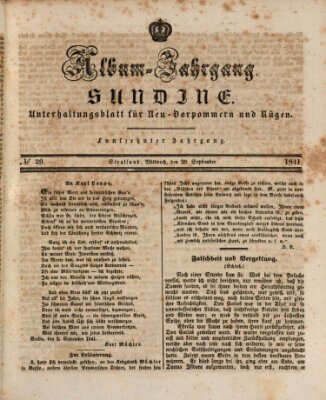 Sundine Mittwoch 29. September 1841