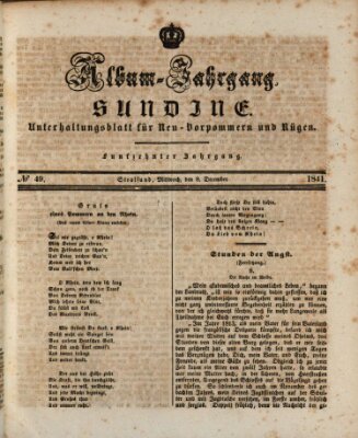 Sundine Mittwoch 8. Dezember 1841