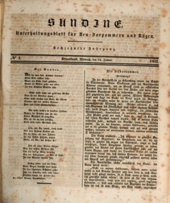 Sundine Mittwoch 12. Januar 1842