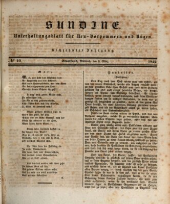 Sundine Mittwoch 9. März 1842