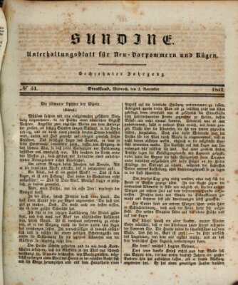 Sundine Mittwoch 2. November 1842