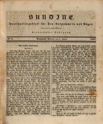 Sundine Mittwoch 11. Januar 1843