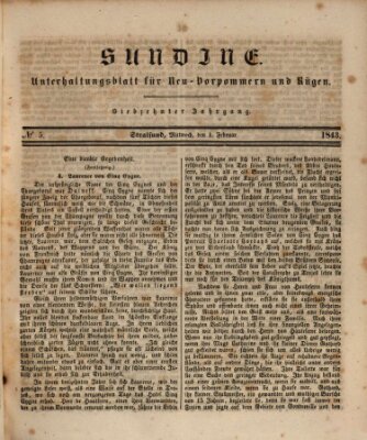 Sundine Mittwoch 1. Februar 1843