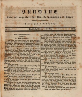 Sundine Mittwoch 15. März 1843