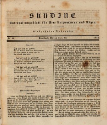 Sundine Mittwoch 3. Mai 1843