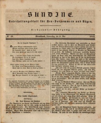 Sundine Donnerstag 11. Mai 1843