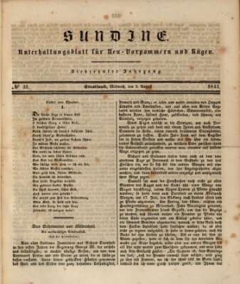 Sundine Mittwoch 2. August 1843