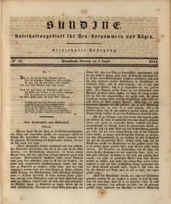 Sundine Mittwoch 9. August 1843