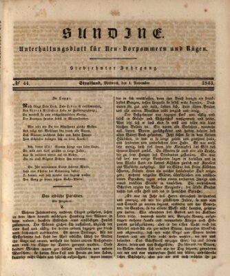 Sundine Mittwoch 1. November 1843