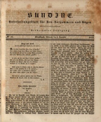 Sundine Mittwoch 8. November 1843