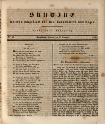 Sundine Mittwoch 22. November 1843