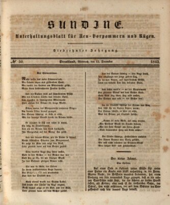 Sundine Mittwoch 13. Dezember 1843