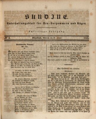 Sundine Mittwoch 10. Januar 1844