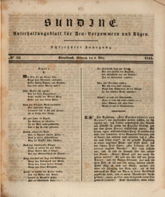 Sundine Mittwoch 6. März 1844