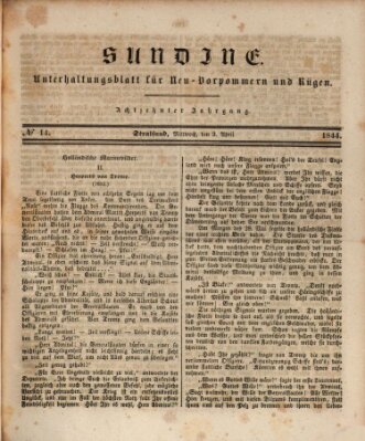 Sundine Mittwoch 3. April 1844