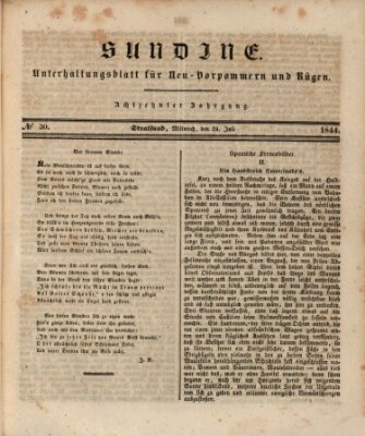 Sundine Mittwoch 24. Juli 1844