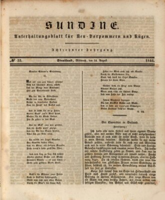 Sundine Mittwoch 14. August 1844