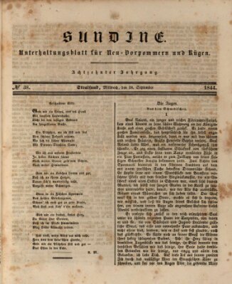 Sundine Mittwoch 18. September 1844