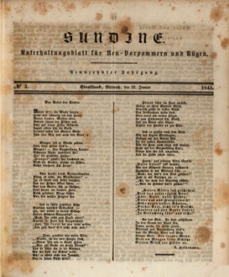 Sundine Mittwoch 22. Januar 1845