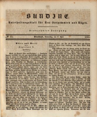 Sundine Donnerstag 17. April 1845