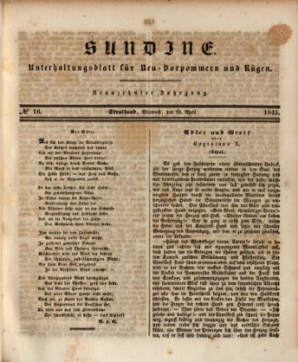 Sundine Mittwoch 23. April 1845