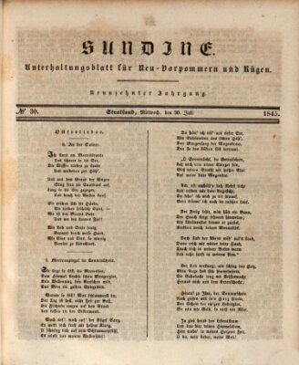 Sundine Mittwoch 30. Juli 1845