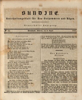 Sundine Mittwoch 13. August 1845