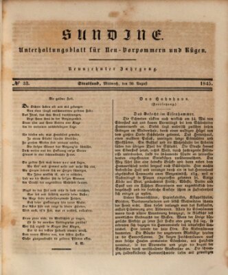 Sundine Mittwoch 20. August 1845