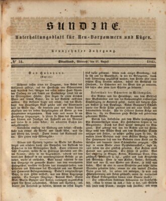 Sundine Mittwoch 27. August 1845
