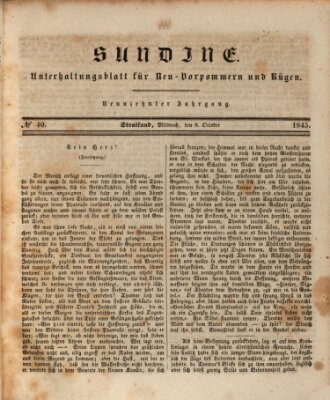 Sundine Mittwoch 8. Oktober 1845