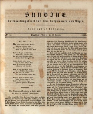 Sundine Mittwoch 12. November 1845