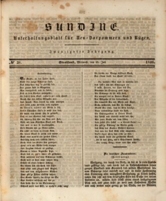 Sundine Mittwoch 15. Juli 1846